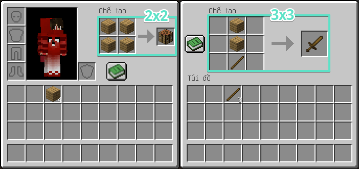 Cách chế tạo đồ trong Minecraft