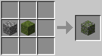 Cách chế tạo đá cuội phủ rêu trong minecraft