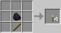 Cách chế tạo đuốc trong minecraft
