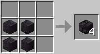 Cách chế tạo đá đen được đánh bóng trong minecraft