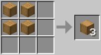 Cách chế tạo thân gỗ đã cạo vỏ trong minecraft