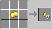 Cách chế tạo ra hạt vàng trong minecraft