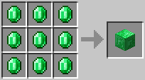 Cách chế tạo khối ngọc lục bảo trong minecraft