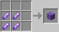 Cách chế tạo khối thạch anh tím trong minecraft