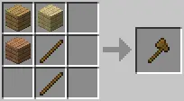Cách chế tạo rìu trong minecraft