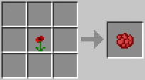 Cách chế tạo ra bột nhuộm đỏ trong minecraft