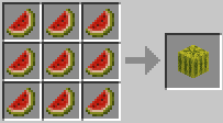 Cách chế tạo ra dưa hấu trong minecraft