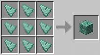 Cách chế tạo ra gạch lăng trụ biển trong minecraft