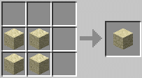 Cách chế tạo ra khối cát kết trong minecraft
